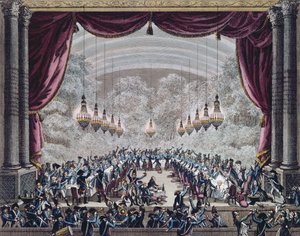 Banket afholdt af officererne fra det franske Gardes du Corps for officererne fra Flanders Regiment, 31. september 1789, slutningen af det 18. århundrede